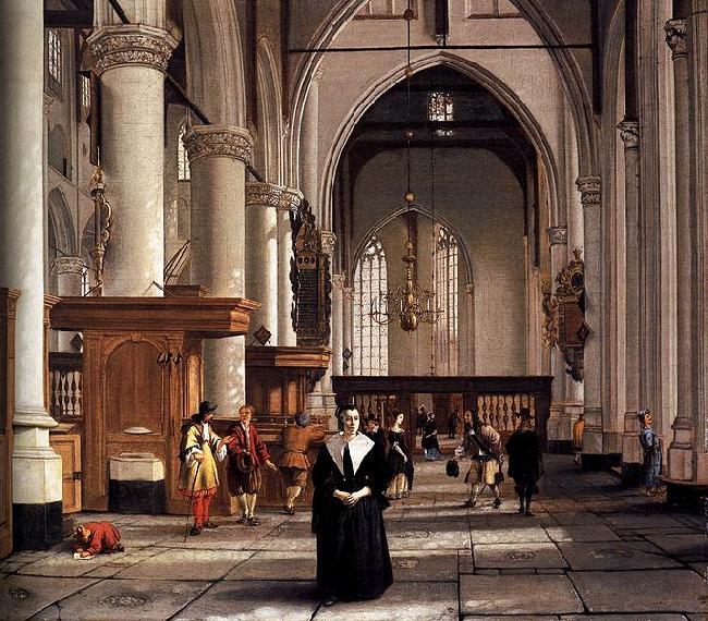 Cornelis de Man Interior of the Laurenskerk in Rotterdam oil painting picture